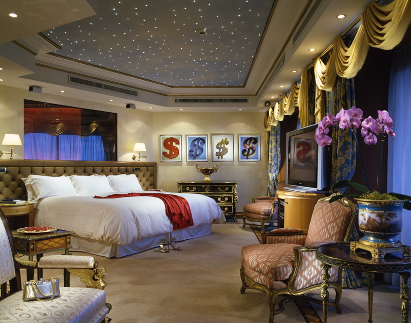 TV., bed, flowers, bedroom, curtains, desigen, suite, interior, table, 4K, penthouse, chairs