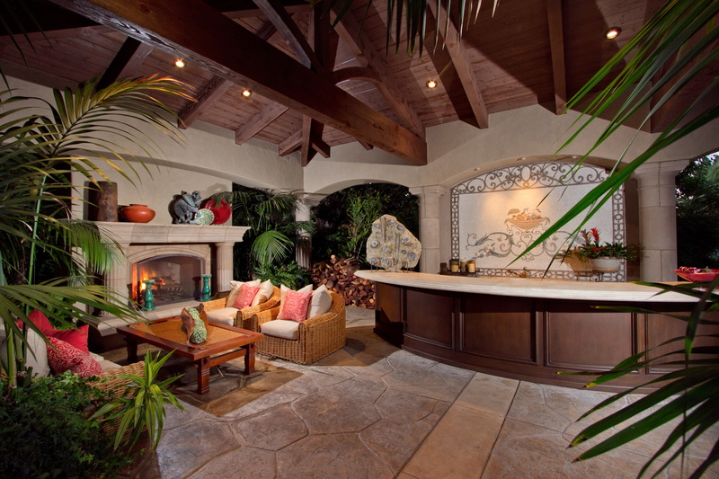 wooden, hom, columns., stand, brown, fireplace, home, interior, design, coffee, desigen, bar, 2K, chairs, table, rectangular