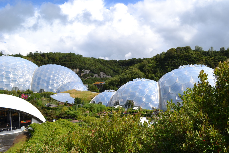 4K, day, architectural, attraction, environmental, flowers, england, outdoors, glasshouse, eco, uk, biodome, dome, structure, built structure, cloud - sky