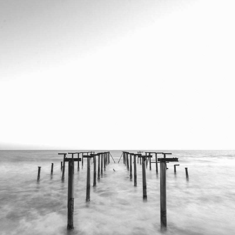 iskele, long exposure, horizon, pictures, black and white, jetty, fine arts, horizon over water, post, beach, 1080P, tranquility, panoramic, beautiful