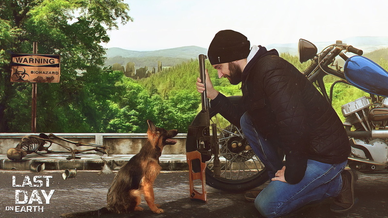 1080P, Last Day on Earth, Bike, Man, Survival, Weapons, Gun, Apocalypse, Dog, Forest, Biker