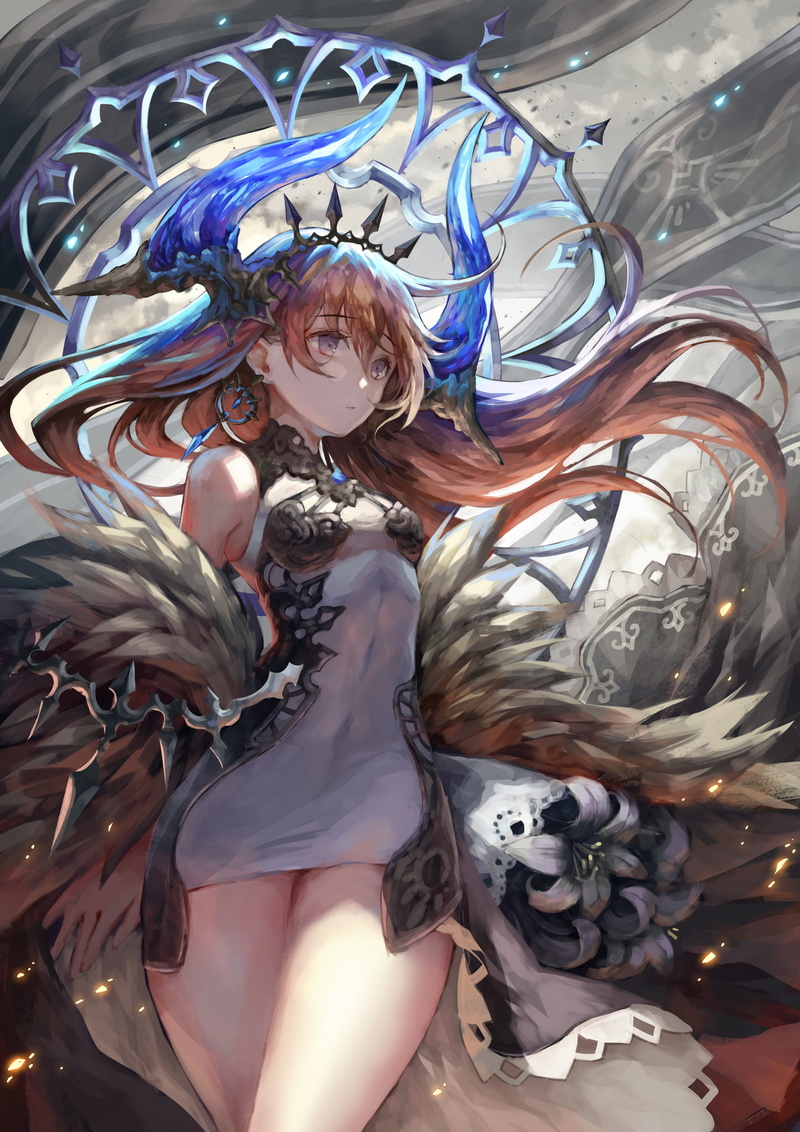 2D, tight dress, painting, Mai Okuma, fantasy girl, anime, digital art, looking away, women, dress, anime girls, original characters, digital painting