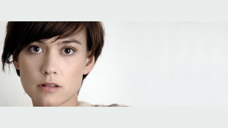 one person, headshot, adult, bangs, Mia Jexen, emotion, brown hair, indoors, depression - sadness, front view, beautiful woman, contemplation, face, women