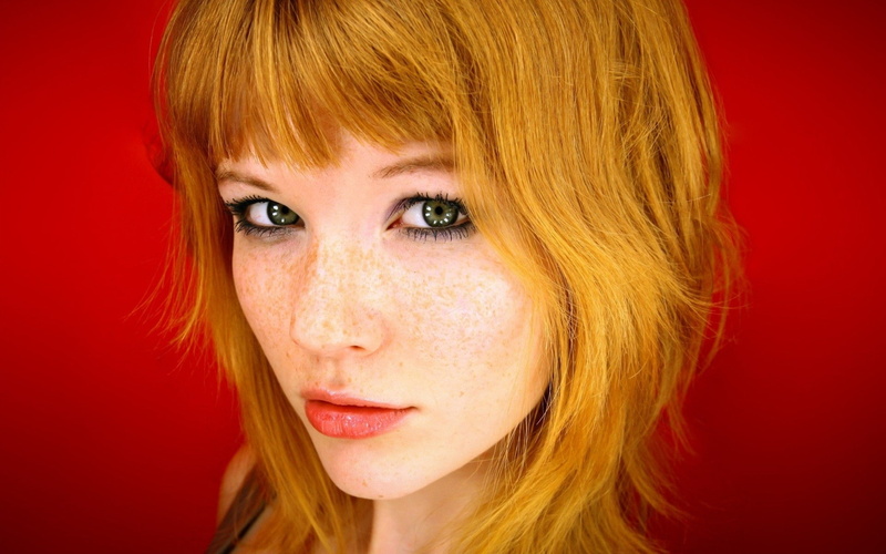 sollis, red, 1080P, women, mia, faces, art, wb, hd, redheads, x, minimalistic, magazine, background