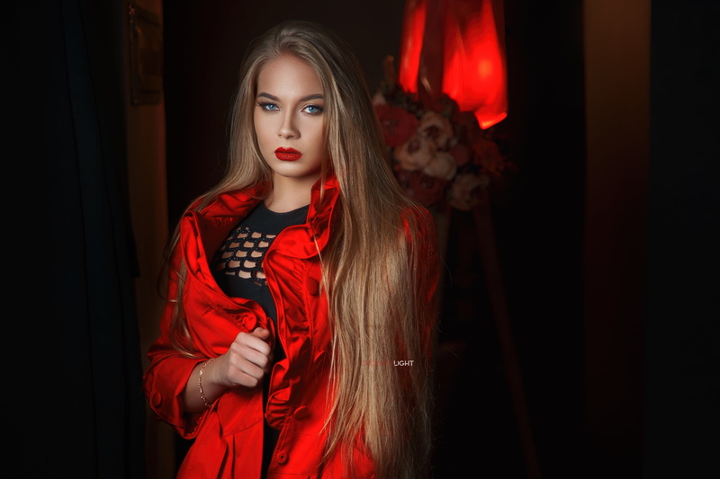 Lily Fingerless, Alexander Drobkov-Light, Girl, makeup, blonde, look, 2K