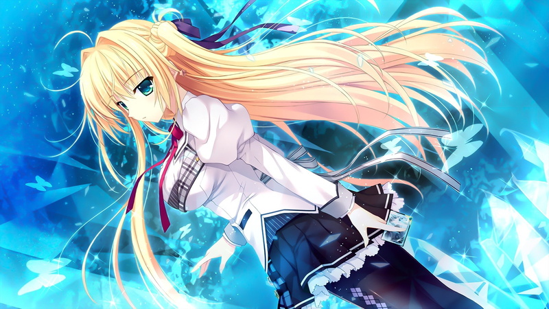 sakurakouji, blonde, alia, sakurakouji tsukuyomi, anime girls, eyes, school, green eyes, tsukuyomi, alias carnival, carnival, s, 1080P, school uniform