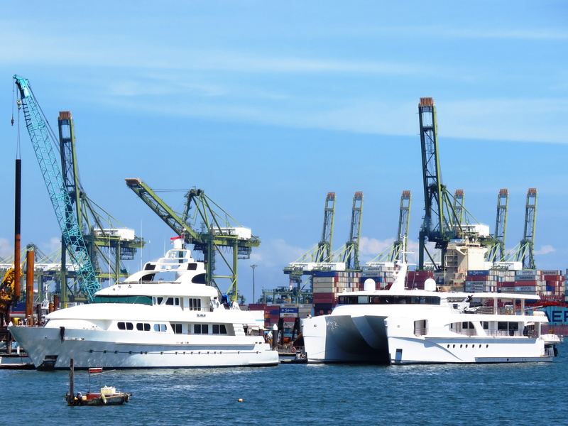 machine, 4K, nautical vessel, loading, Harbor, water, singapore, Ship, manufacturing, no people, Port, business, structure, day, transportation, mode of transportation