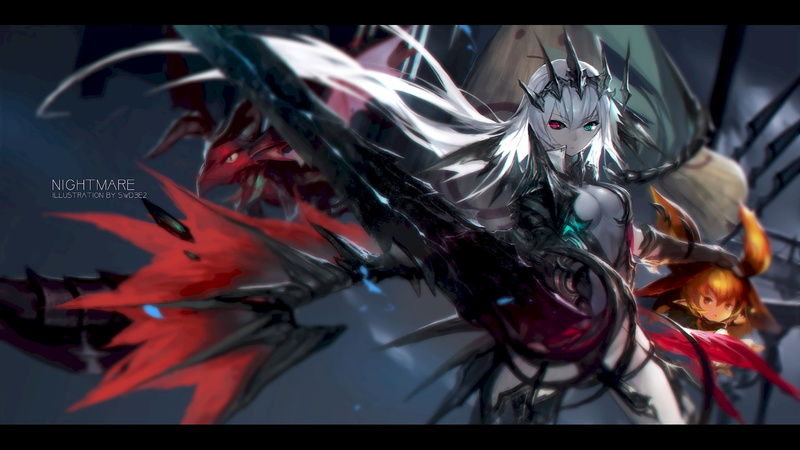 heterochromia, swd3e2, 1080P, Arnas (Nights of Azure), Nights of Azure, anime, anime girls