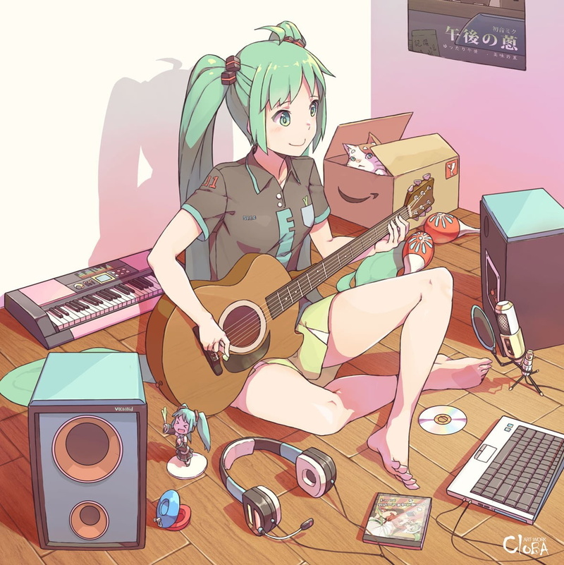 480P, leisure activity, music, communication, women, headphones, computer, lifestyles, guitar, young adult, arts culture and entertainment, musical instrument