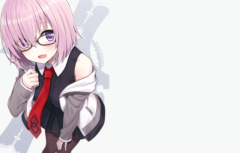 Purple Eyes, Anime, Mashu Kyrielight, Pink Hair, Short Hair, Smile, Fate Series, 1080P, Fate/Grand Order