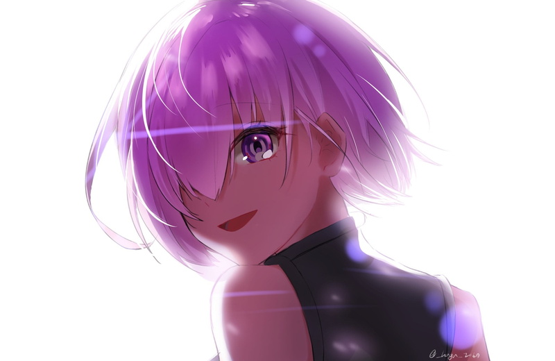 Girl, 1080P, Pink Hair, Fate Series, Face, Purple Eyes, Fate/Grand Order, Short Hair, Mashu Kyrielight