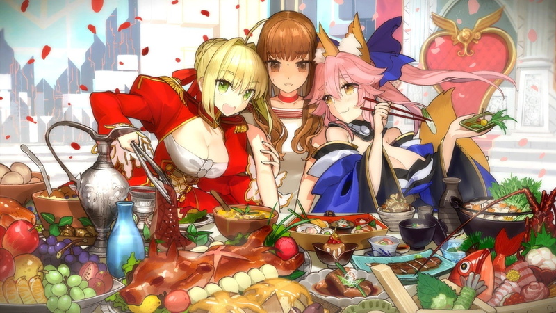 Saber (Fate Series), Tamamo no Mae, 1080P, Fate Series, Fate/Extella: The Umbral Star