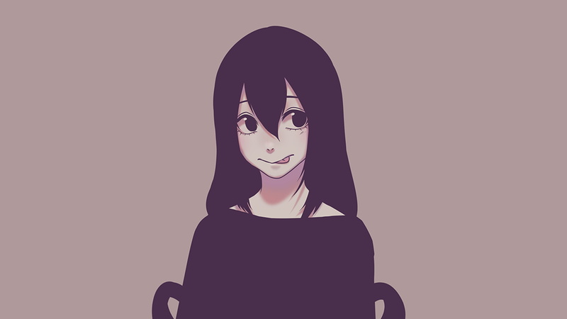 1080P, simple background, Boku no Hero Academia, anime girls, Tsuyu Asui