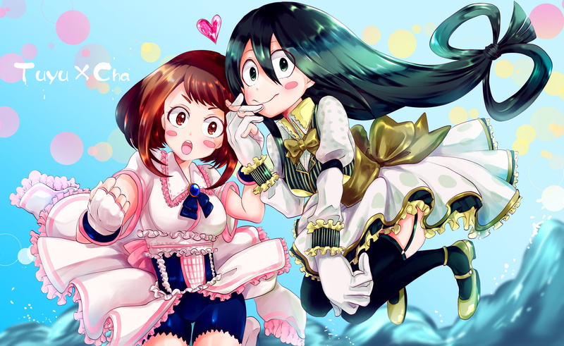 2K, Anime, Ochaco Uraraka, Tsuyu Asui, My Hero Academia