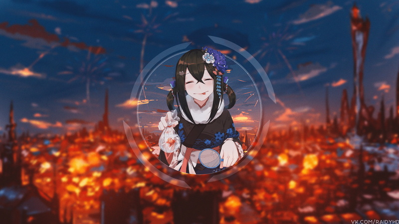 anime girls, 4K, picture-in-picture, Boku no Hero Academia, anime, asui tsuyu