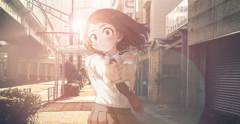 anime, 1080P, Boku no Hero Academia, Uraraka Ochako, street, Japan, Sunny