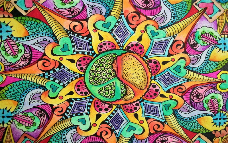 1080P, Artistic, Peace Sign, Peace, Abstract, Colorful, Heart, Collage, Colors