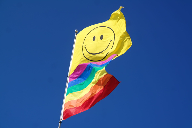 rights, symbol, face, transgender, day, flag, colored background, yellow, united states, sky, representation, emotion, 2K, kite - toy, lesbian, smiley