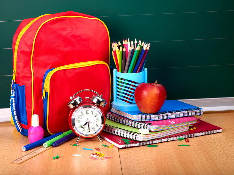 accessories, pencils, clip, Apple, bag, markers, satchel, school, 5K, line, notebook, alarm clock