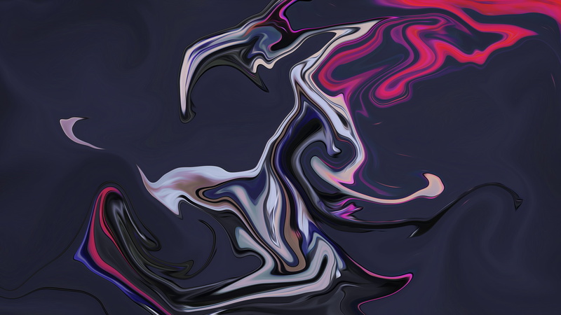 paint brushes, abstract, artwork, digital art, shapes, 4K, liquid, 8 K, fluid, neon