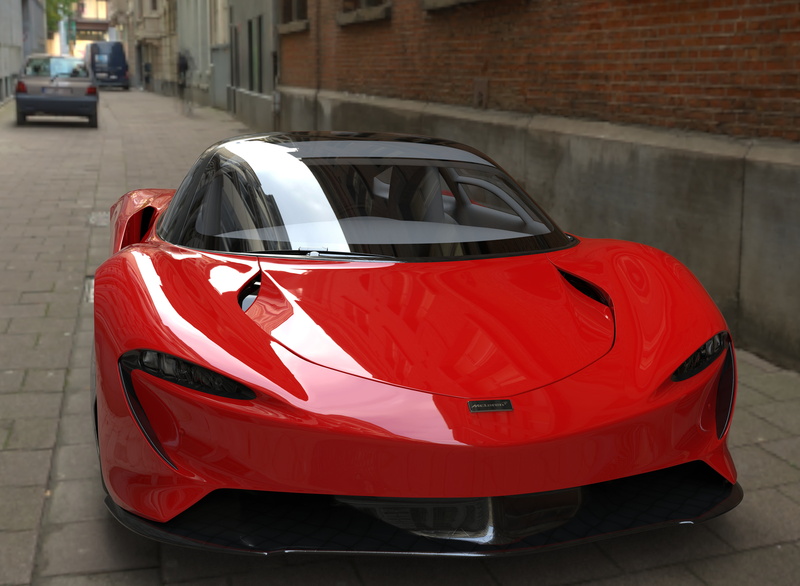 car, 8K, Red Candy, 3D graphics, 8 K, Hypercar, McLaren, Speedster 2020