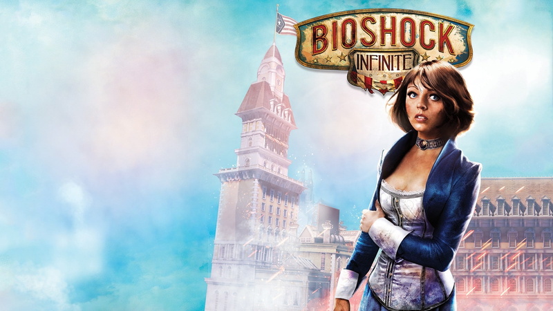 skies, bioshock, elizabeth comstock, Clouds, comstock, art, infinite, hd, 1080P, elizabeth, women, bioshock infinite, video, games, brunettes