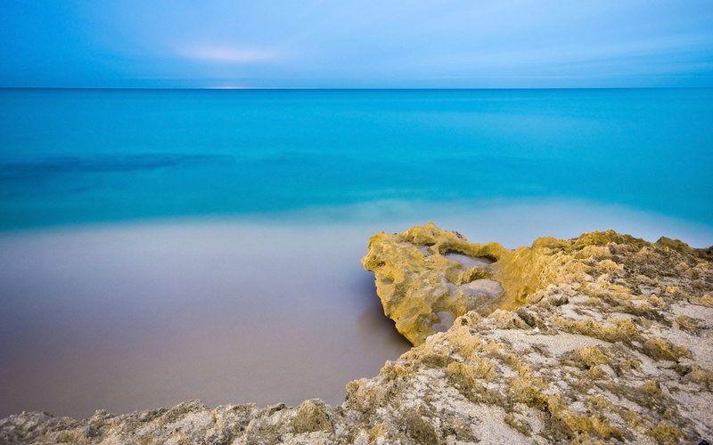 horizon, sea, brown, waters edge, no people, tranquility, idyllic, photography, rock - object, water, nikon, nature, longexposure, serenity, tranquil scene