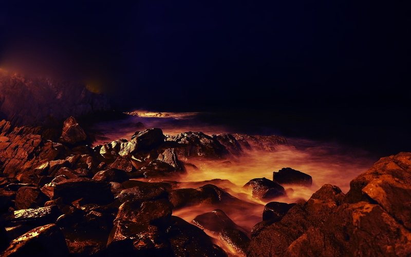 rock, sky, power in nature, land, ocean, longexposure, tranquil scene, motion, non-urban scene, no people, black, physical geography, eroded, beauty in nature