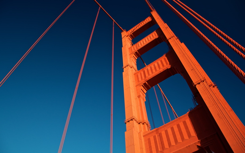 goldengatebridge, orange, nikond90, construction equipment, sanfranciscocalifornia, tower, machinery, clear sky, nikonaf‑sdxnikkor18‑105mmf/3.5‑5.6gedvr