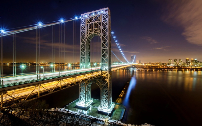 NYC, george, USA, 1080P, washington, George Washington Bridge, bridge