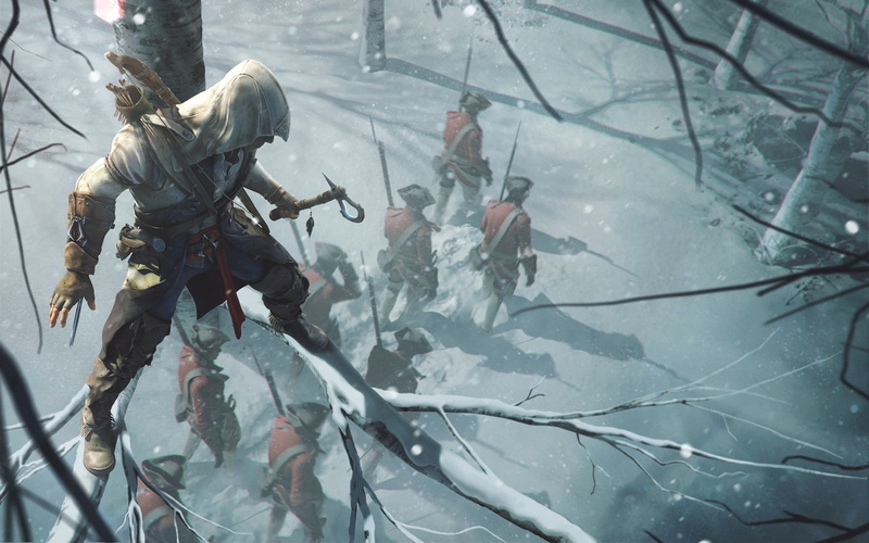 snow, assassin, winter, real people, assassins creed, unrecognizable person, men, 720P, government, activity, Assassins Creed III, nature, sport, people