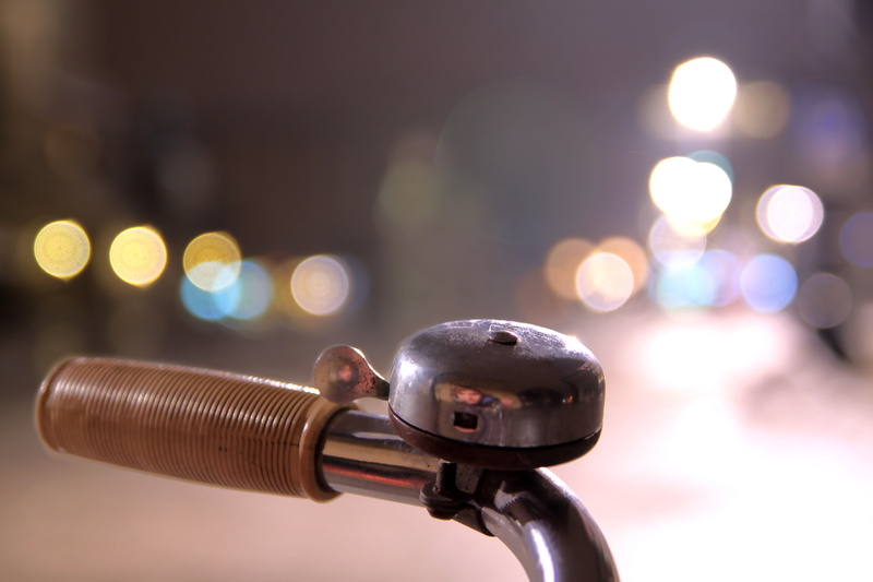 steel, Day, bell, 4K, handlebar, bokeh, rower, handle, stainless steel, part, winter, self-portrait, dzwonek, selfie, reflection, stainless, bicycle, bike