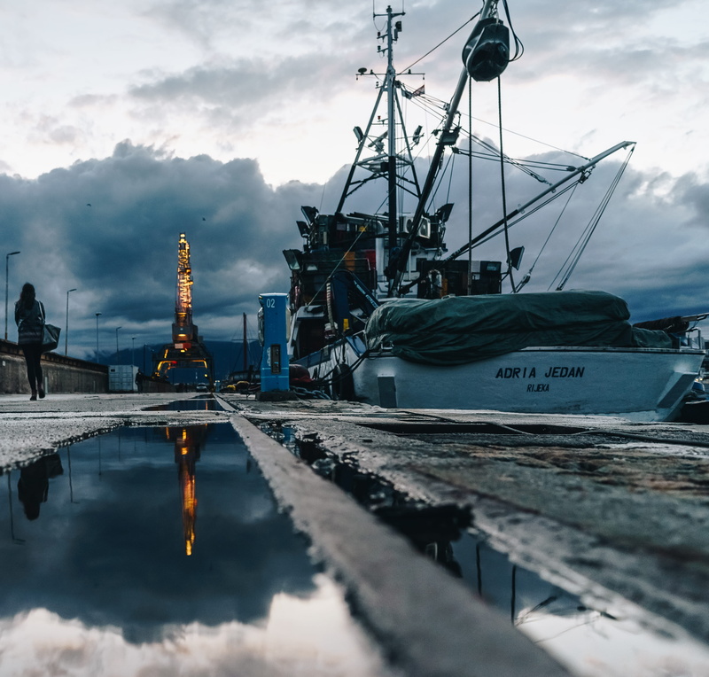 architecture, harbour, transportation, nature, waterfront, sky, rower, moody, crane, cloud, harbor, autumn, cloud - sky, reflection, travel, nautical vessel