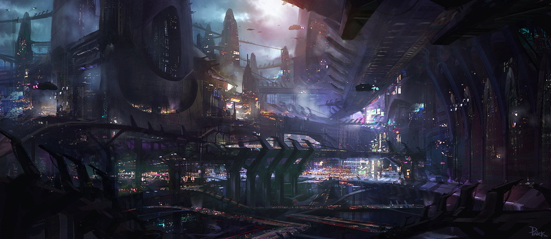 Spaceport, City, Vehicle, Sci Fi, 2K