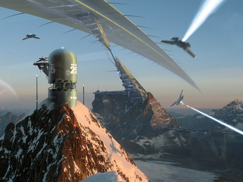 Sci Fi, Spaceport, Vehicle, Spaceship, 720P