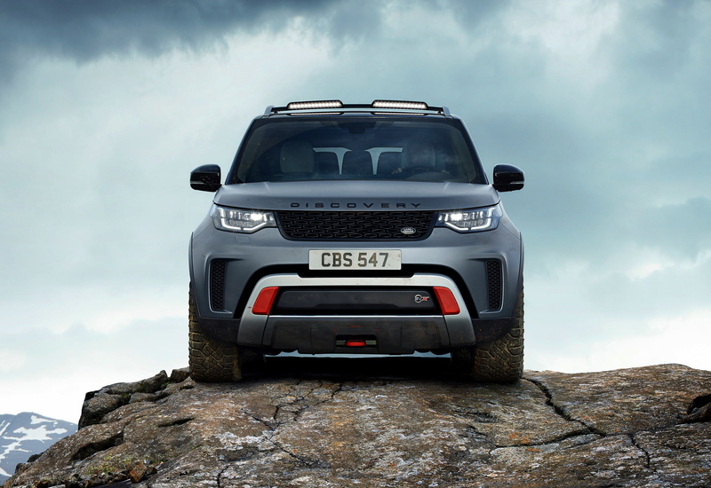 SUV, 2017, 525 HP, Discovery, 2K, grey, 4x4, Land Rover, the sky, clouds, rock, SVX, V8