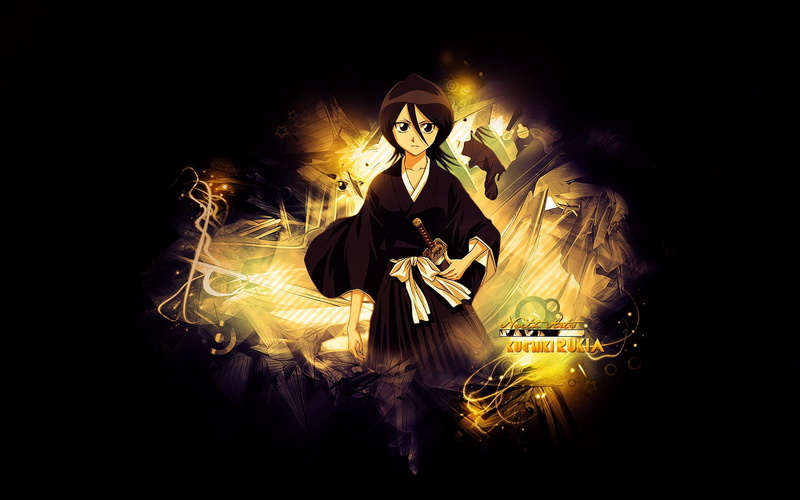 Kuchiki, bleach, hd, art, Rukia, anime, 720P