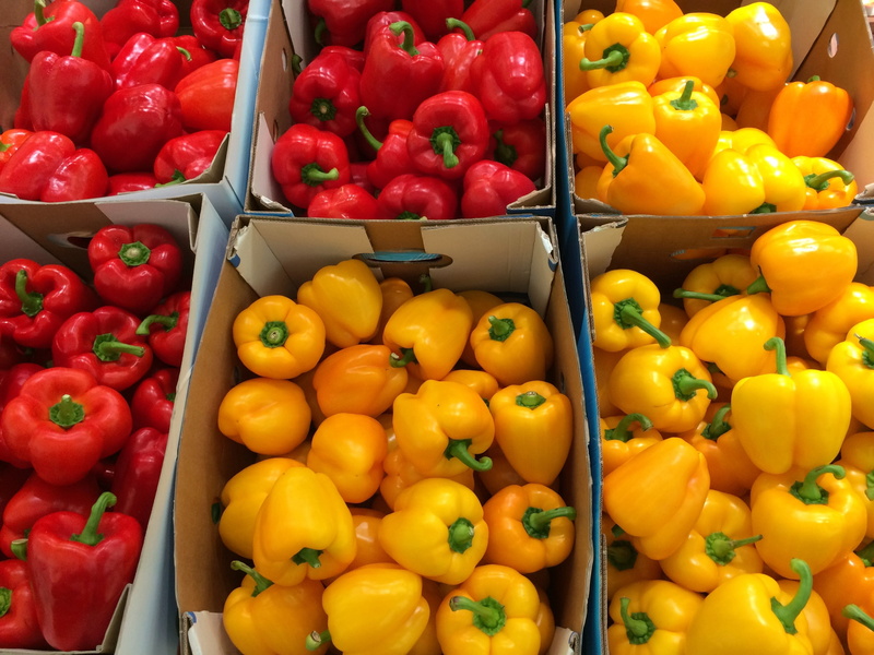 market stall, bell pepper, variation, 2K, market, wellbeing, freshness, container, healthy eating, department, no people, abundance, choice, seiyu ltd