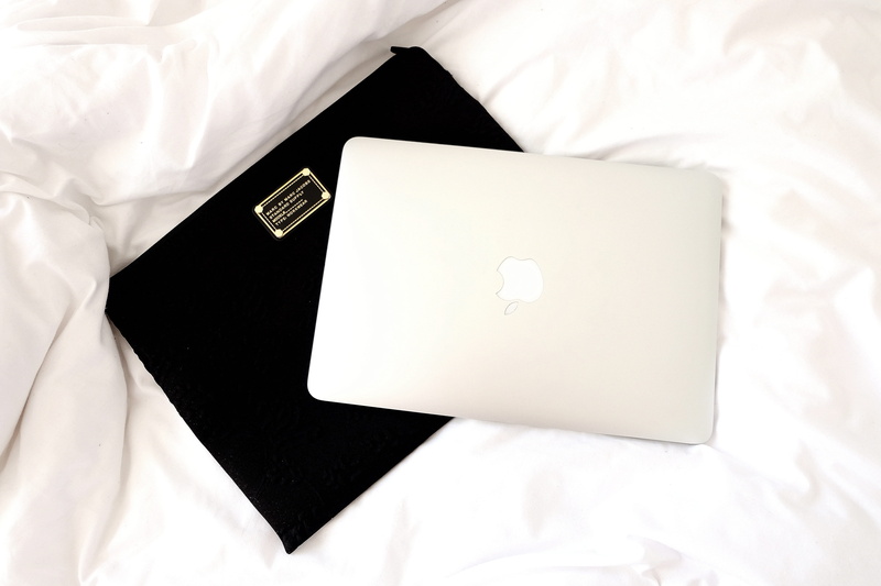 furniture, macbook, close-up, mac, apple, macbook pro, no people, love, silver, linen, high angle view, bedroom, indoors, room, emotion, positive emotion