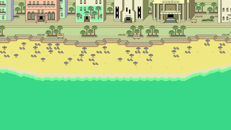 pixel, animals, artwork, 1920x1080 px, 1080P, beach, pixel art, px, x, hd, art, pixels, dogs