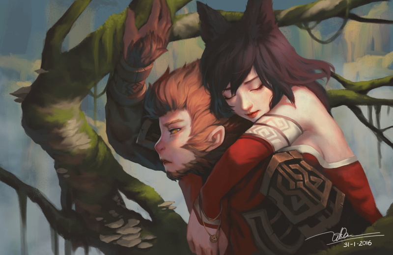 Ahri, Wukong, Ahri (League of Legends), wukong (league of legends), 1080P, League of Legends