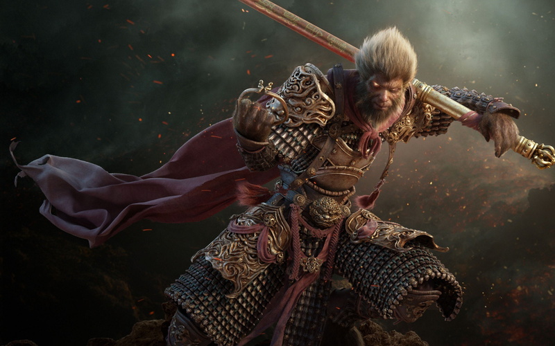 wukong, anime, video, 2K, warrior, games, artwork