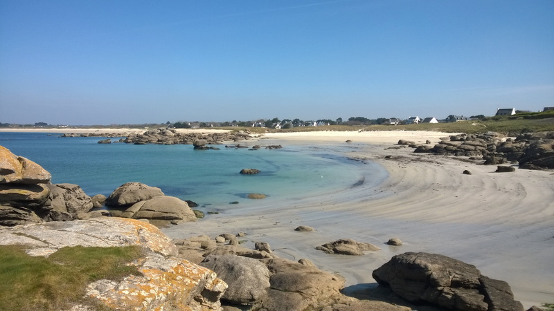 seaside, tranquil scene, brittany, ocean, nature, beach, sand, trévignon, water, horizon, rock, 2K, blue, tranquility, rock - object, land, no people
