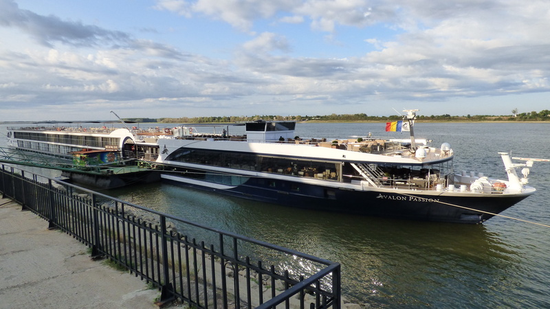 moored, nautical vessel, cruise, day, cruise ship, mode of transportation, avalon waterways, sky, transportation, ferry, romania, river cruise, craft, danube