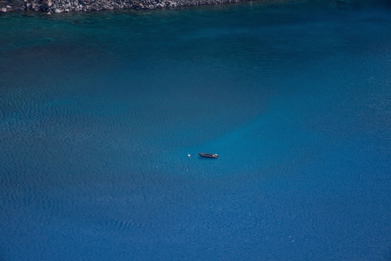 tranquility, sea, day, nature, nautical vessel, aerial view, wake - water, high angle view, transportation, yacht, turquoise colored, blue, outdoors, land
