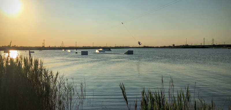 connection, milanomarittima, sky, sunset, waking, no people, wake, jumping, water, lake, sport, cesena, beauty in nature, nautical vessel, reflection, mima