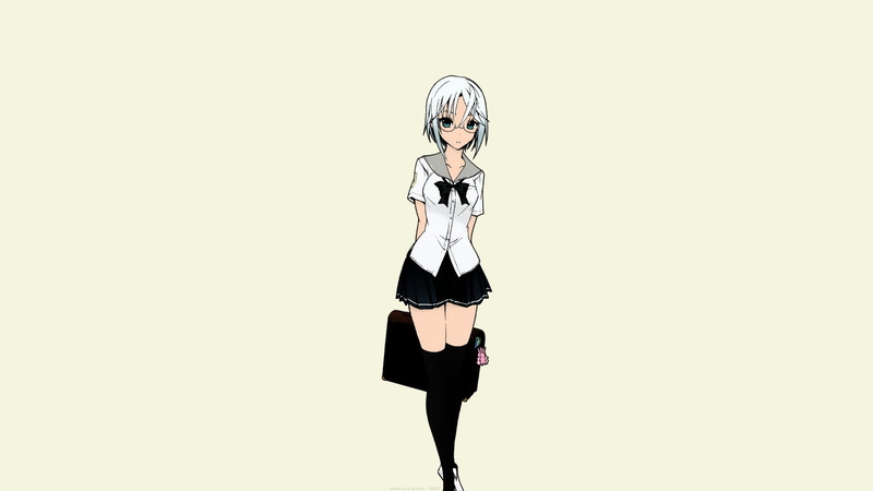 anime, Short Hair, Glasses, Abeno Chako, Schoolgirl, Short Skirt, 1080P, School Uniform, Draw, Majo no Nemuru Umi de, Manga, Anime Girls, Draw Yomi, stockings