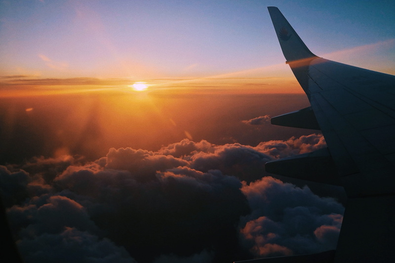 aircraft wing, clouds, dusk, 4K, thunderstorm, aerospace industry, transportation, cloud, outdoors, weather, flying, tower, above, air vehicle, sun, golden