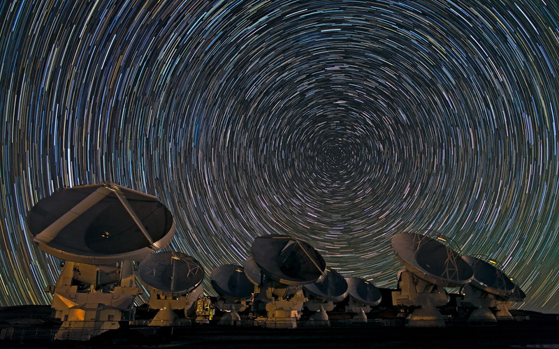1080P, stars, timelapse, radio, technology, telescope, array, sky, sci fi