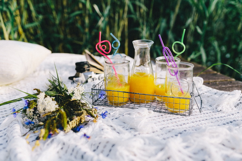 nature, drinking Glass, Picnic, break, blanket, lake, yellow, science, winter, flower, relax, orange juice, table, plant, 4K, outdoors, freshness, vacations